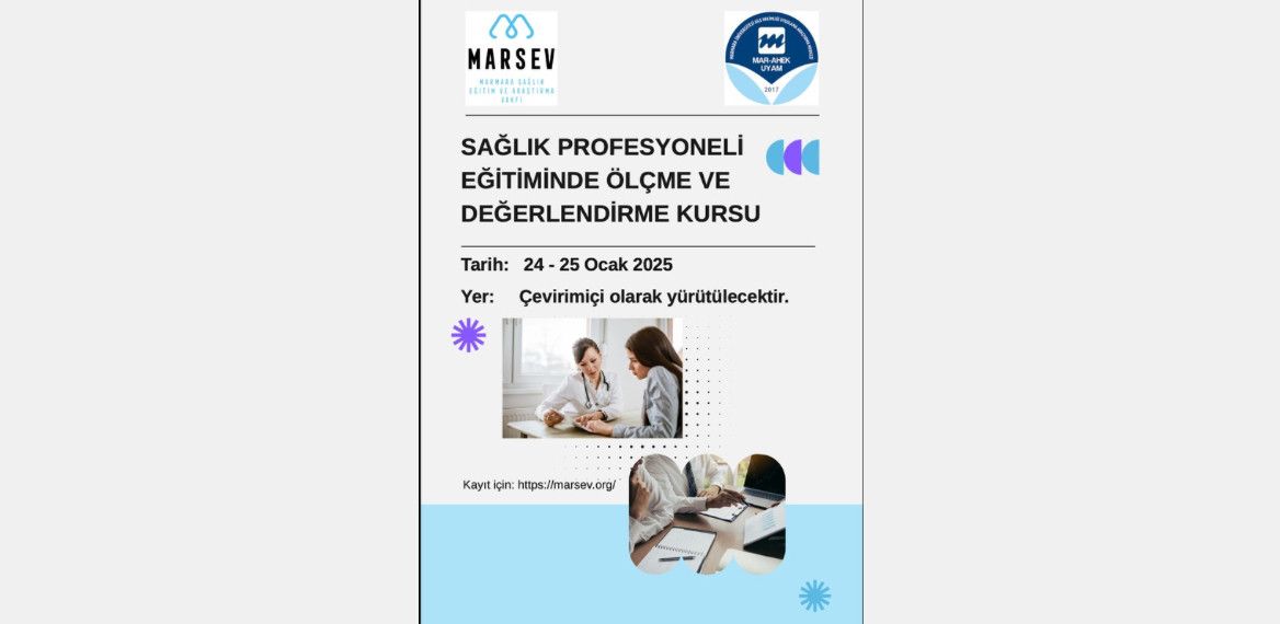 Sağlık Profesyoneli Eğitiminde Ölçme ve Değerlendirme Kursu