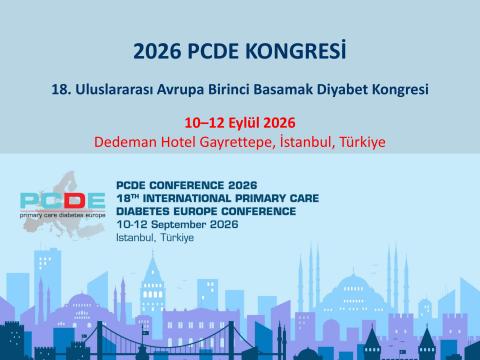 PCDE 18. Uluslararası Avrupa Birinci Basamak Diyabet Kongresi (10-12 Eylül 2026)